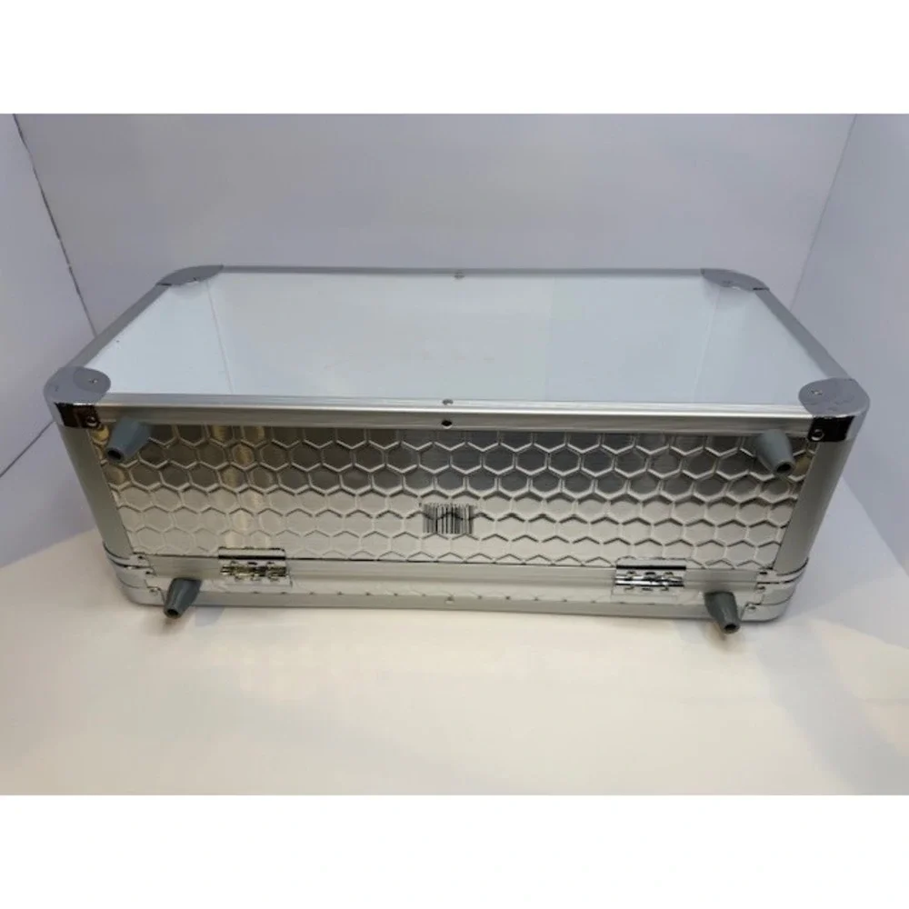 Patron Tequila Aluminum Promo Carry Display Case Clear Window Handle Latches Bee